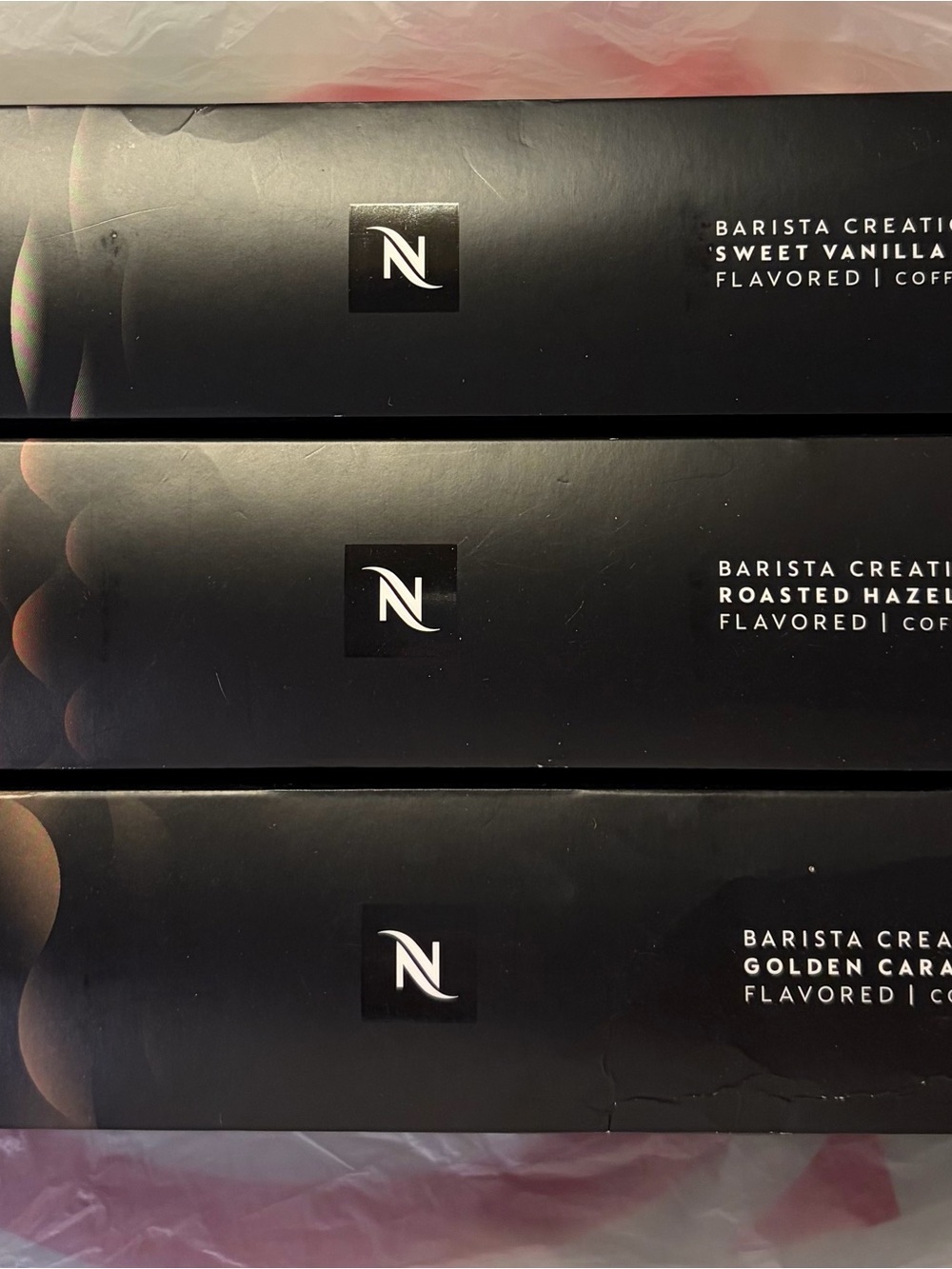 Nespresso Vertuo pods Barista Creations, 30 pods total (10 of each flavor).